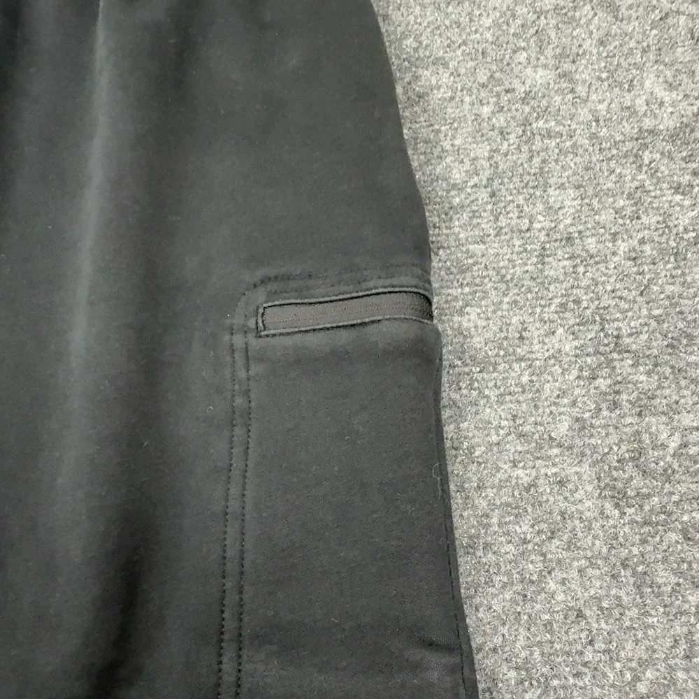 Fabletics Joggers Mens Black Polyester Cotton Cargo Pocket‎ Athletic Streetwear